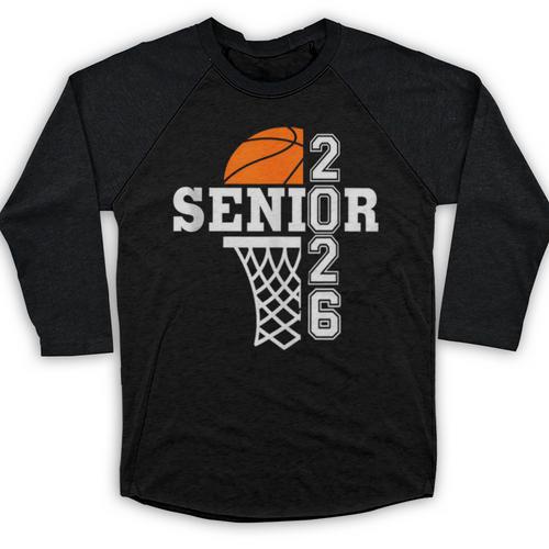 Class Of 2026 Basketball Senior 26 Player Team Graduation Baseball Raglan Shirt - Best Gift Smart
