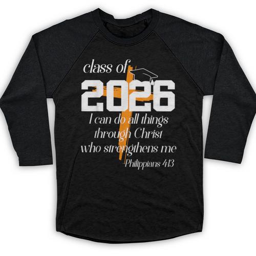 Class Of 2026 Christian Graduation Senior Graduate Baseball Raglan Shirt - Best Gift Smart
