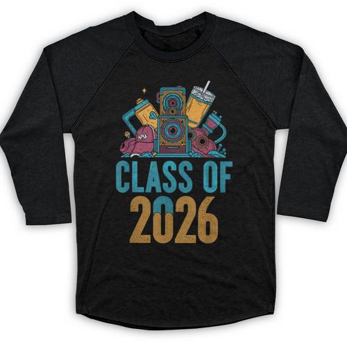 Class Of 2026 Retro Graduation Memory Nostalgia For Seniors Baseball Raglan Shirt - Figerry