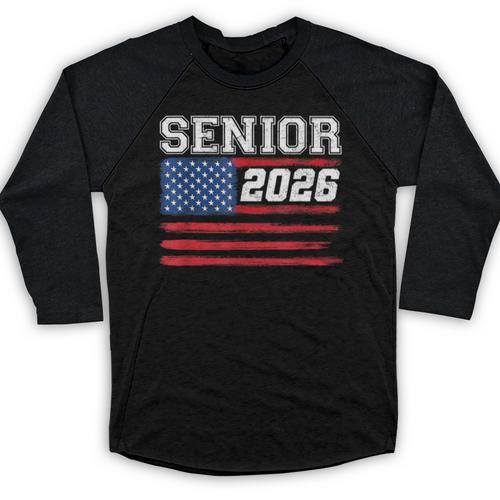 Class Of 2026 Senior Back To School American Flag Graduation Baseball Raglan Shirt - Best Gift Smart