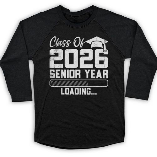 Class Of 2026 Senior Year Loading Countdown Graduation Baseball Raglan Shirt - Best Gift Smart