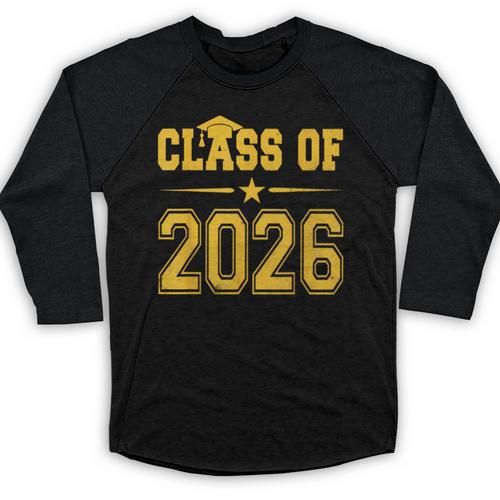 Class Of 2026 Shirt Graduation Baseball Raglan Shirt - Best Gift Smart