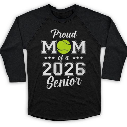 Class Of 2026 Tennis Mom Senior Graduation Graduate Baseball Raglan Shirt - Best Gift Smart