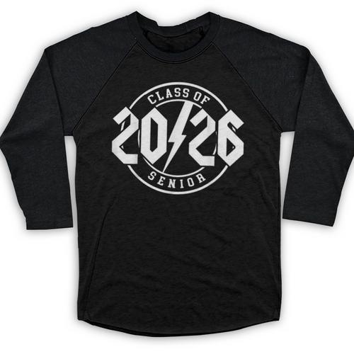 Class Of 2026 Twenty 26 Classic Rock Graduation Senior 2026 Baseball Raglan Shirt - Best Gift Smart