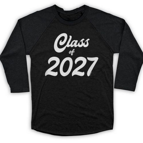 Class Of 2027 Graduation School Spirit Her Senior Class Baseball Raglan Shirt - Best Gift Smart