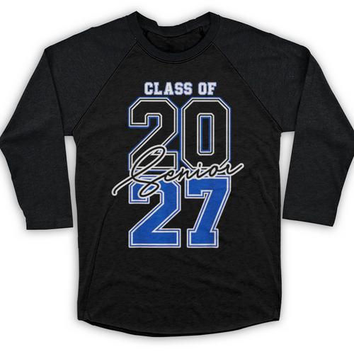 Class Of 2027 Senior 2027 Graduation Baseball Raglan Shirt - Best Gift Smart