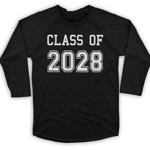 Class Of 2028 Graduation School Grad 2028 Graduate Baseball Raglan Shirt - Best Gift Smart