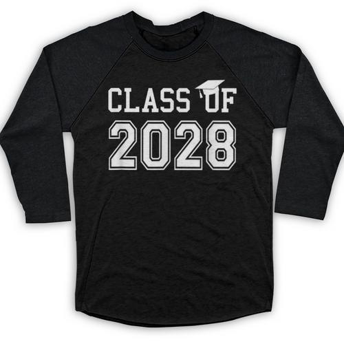 Class Of 2028 Graduation T Shirt Future School Graduate Baseball Raglan Shirt - Best Gift Smart