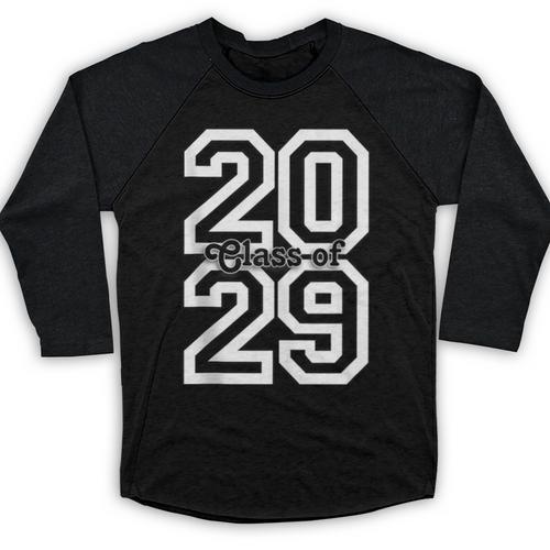 Class Of 2029 Graduating School Class Of 2029 Graduation Baseball Raglan Shirt - Best Gift Smart