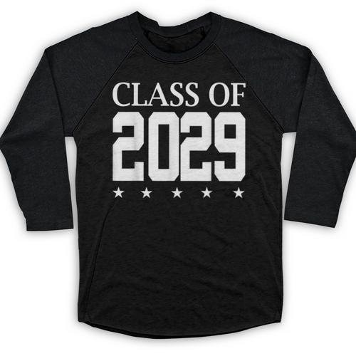 Class Of 2029 School Graduation Graduate s Baseball Raglan Shirt - Best Gift Smart
