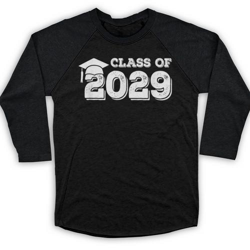 Class Of 2029 Senior Graduation 2029 Shirt Baseball Raglan Shirt - Best Gift Smart