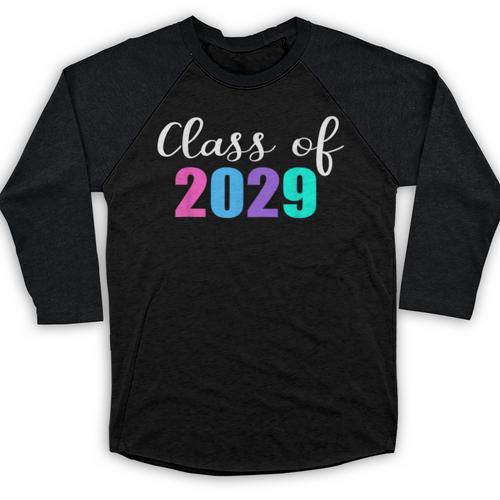 Class Of 2029 Shirt 2nd Grade Onto 3rd Grade Graduation Tee Baseball Raglan Shirt - Best Gift Smart
