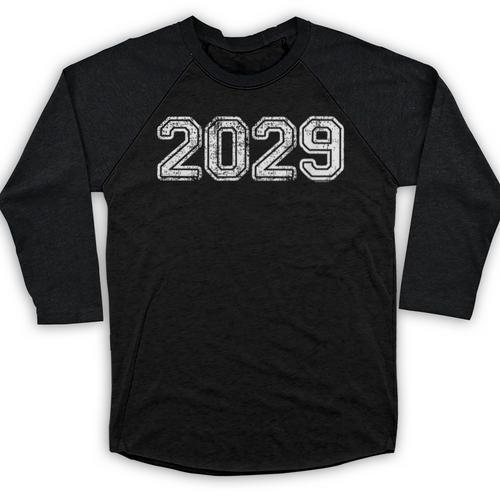 Class Of 2029 Shirt Graduation Vintage Him Her Senior 2029 Baseball Raglan Shirt - Best Gift Smart