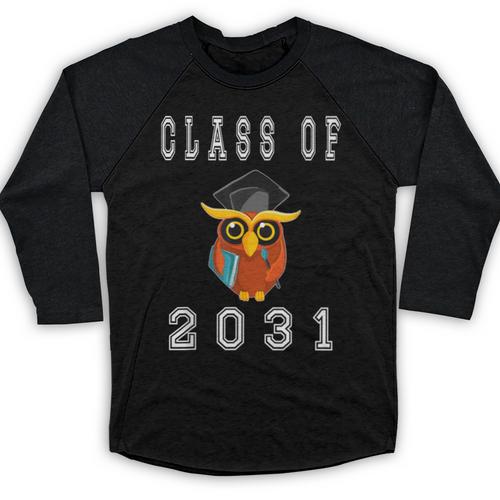 Class Of 2031 Graduation First Day Of School T Shirt Baseball Raglan Shirt - Best Gift Smart