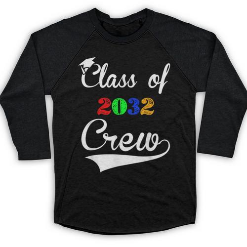 Class Of 2032 Kindergarten Back To School Graduation Baseball Raglan Shirt - Best Gift Smart