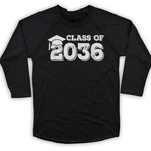 Class Of 2036 Shirt Women Men Kids Senior Graduation 2036 Baseball Raglan Shirt - Best Gift Smart