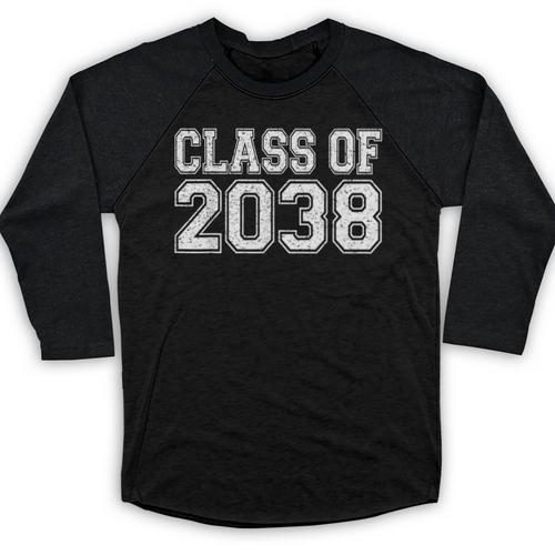 Class Of 2038 First Day Of Pre-k Graduation 2038 Preschool Baseball Raglan Shirt - Best Gift Smart