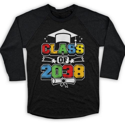 Class Of 2038 First Day Of School & Graduation 2038 Baseball Raglan Shirt - Best Gift Smart