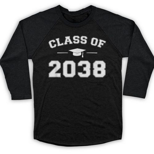 Class Of 2038 Grow Together First Day Of School Graduation Baseball Raglan Shirt - Best Gift Smart