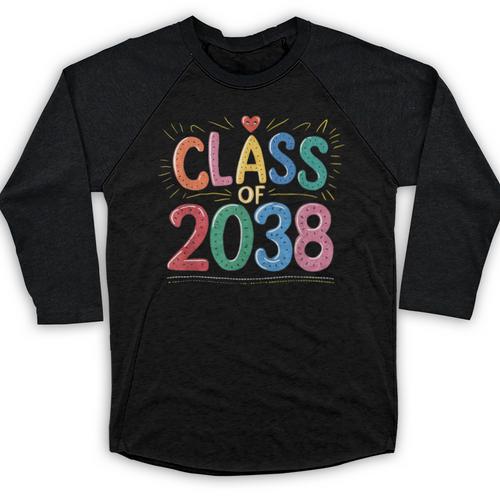 Class Of 2038 Pre K Graduate Preschool Graduation Baseball Raglan Shirt - Best Gift Smart