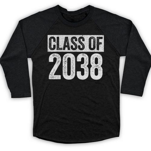 Class Of 2038 Shirt Senior 2038 Graduation Baseball Raglan Shirt - Best Gift Smart