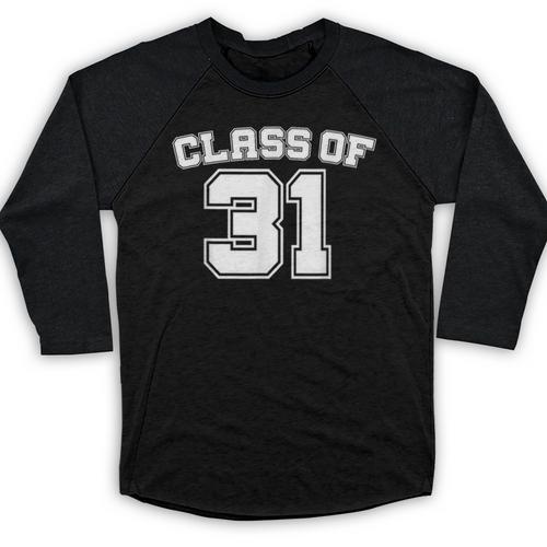 Class Of 31 2031 School Tee Shirt Graduation Class Party Baseball Raglan Shirt - Best Gift Smart