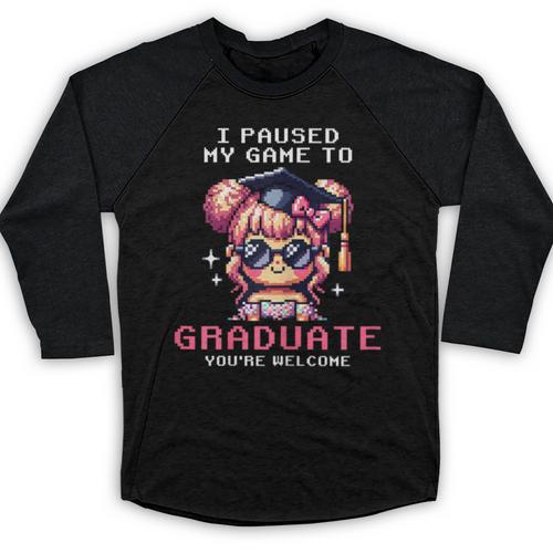 Classic I'm From The 1900s Retro Games Graduating Girl Baseball Raglan Shirt - Figerry