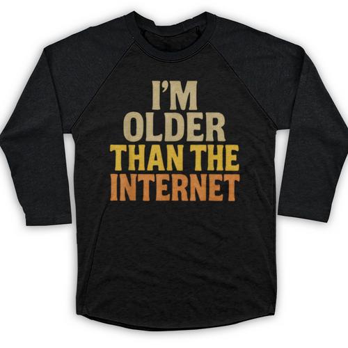 Classic Internet Nostalgia Humor Retro Quote Baseball Raglan Shirt - Figerry