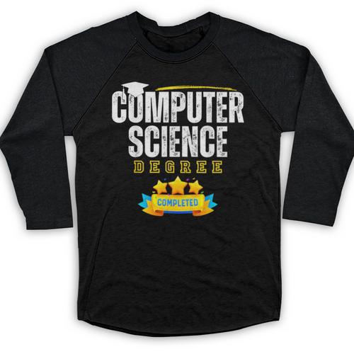Computer Science Degree Graduation Senior Celebration Grad Baseball Raglan Shirt - Best Gift Smart