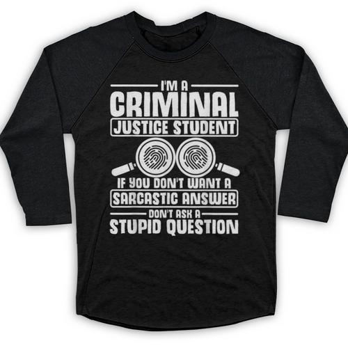 Criminal Justice Degree Graduation Criminal Justice Student Baseball Raglan Shirt - Best Gift Smart