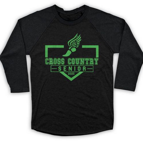 Cross Country Senior Night Senior 2025 Graduation Party 23 Baseball Raglan Shirt - Best Gift Smart