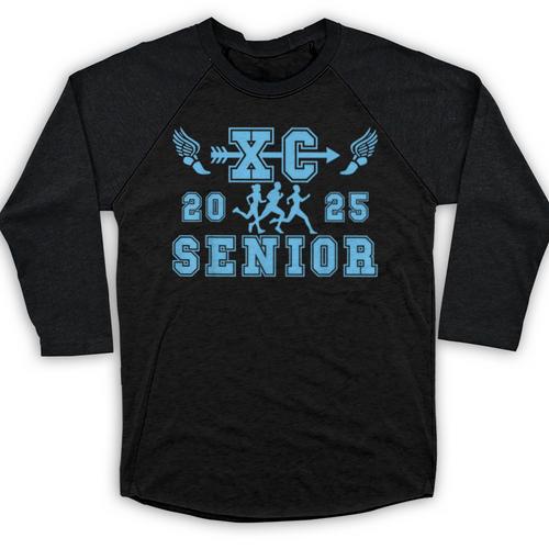 Cross Country Senior Night Senior 2025 Graduation Party 25 Baseball Raglan Shirt - Best Gift Smart