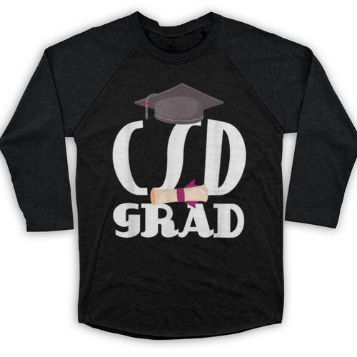 CSD Masters Graduation Men Women Son Daughter Baseball Raglan Shirt - Best Gift Smart