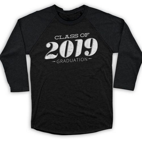 Cute Class Of 2019 Distressed Senior Graduation 2019 Baseball Raglan Shirt - Best Gift Smart