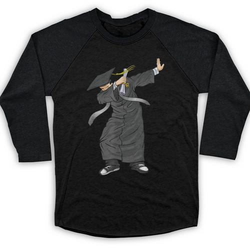 Dabbing Graduation Class Of 2024 Men Graduation Baseball Raglan Shirt - Best Gift Smart