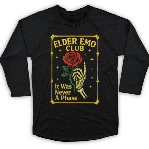 Elder Emo Club Emo Gothic Music Nostalgia Baseball Raglan Shirt - Figerry