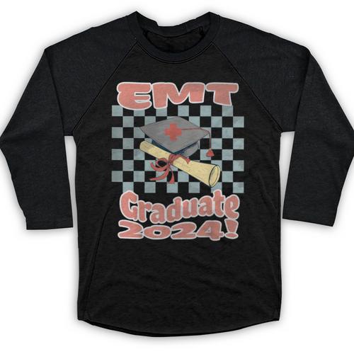 EMT Graduation Class Of 2024 Emergency Medical Tech Medic Baseball Raglan Shirt - Best Gift Smart