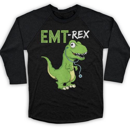 EMT Rex Paramedic Graduation Firefighter Baseball Raglan Shirt - Best Gift Smart