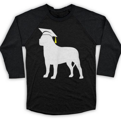 English Mastiff Graduation Dog Graduate Baseball Raglan Shirt - Best Gift Smart