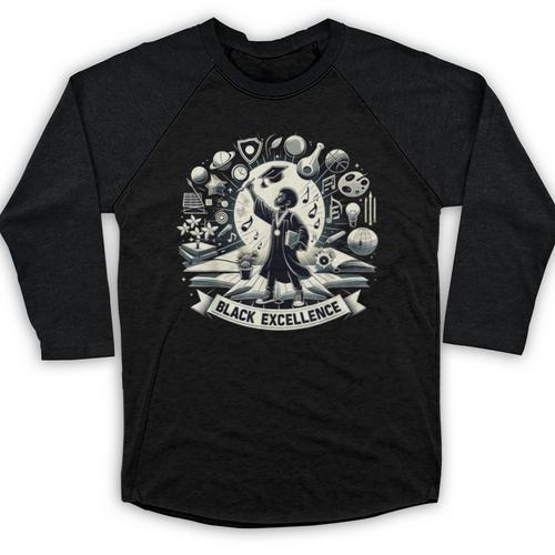 Excellence Graduation Black History Month Inspiring Baseball Raglan Shirt - Best Gift Smart