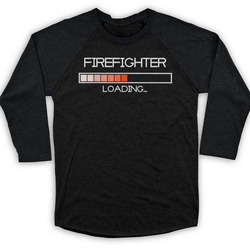 Firefighter Fire Resque Team By Bezra Future Firefighter Loading Fireguard Fireman Graduation Baseball Raglan Shirt - Best Gift Smart