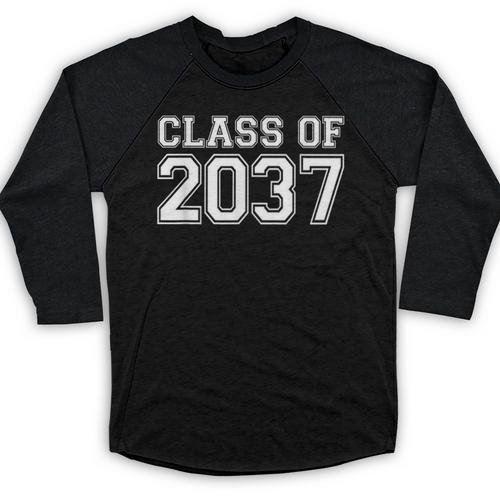 First Grade Class Of 2037 First Day School Graduation Kids Baseball Raglan Shirt - Best Gift Smart