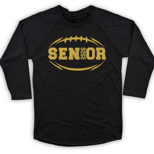 Football Proud Senior 2026 Graduation Year Baseball Raglan Shirt - Best Gift Smart