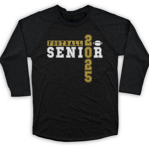Football Senior Night Football Senior 2025 Graduation 19 Baseball Raglan Shirt - Best Gift Smart