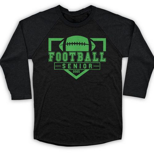 Football Senior Night Football Senior 2025 Graduation 24 Baseball Raglan Shirt - Best Gift Smart