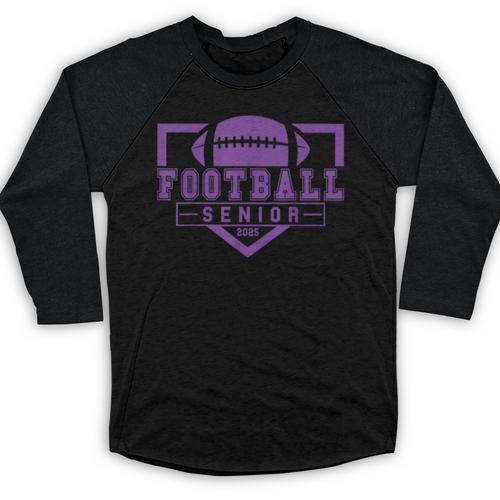 Football Senior Night Football Senior 2025 Graduation 36 Baseball Raglan Shirt - Best Gift Smart