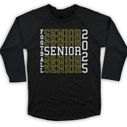 Football Senior Night Football Senior 2025 Graduation 56 Baseball Raglan Shirt - Best Gift Smart
