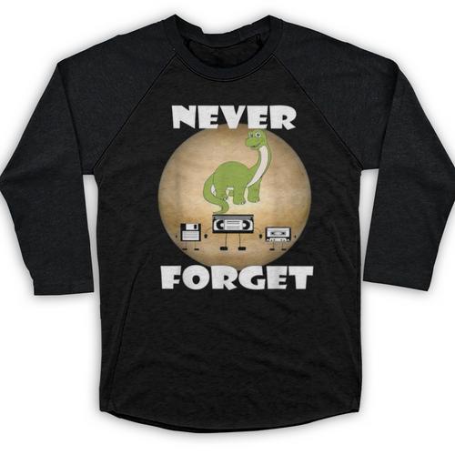 Never Forget Women Men Never Forget Men Nostalgia Baseball Raglan Shirt - Figerry