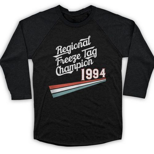 Freeze Tag 90s Nostalgia Baseball Raglan Shirt - Figerry