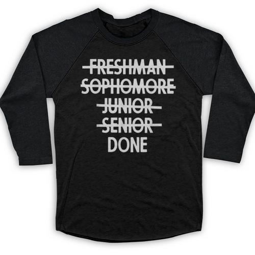 Freshman To Senior Class Of 2018 Senior Graduation T Shirt Baseball Raglan Shirt - Best Gift Smart
